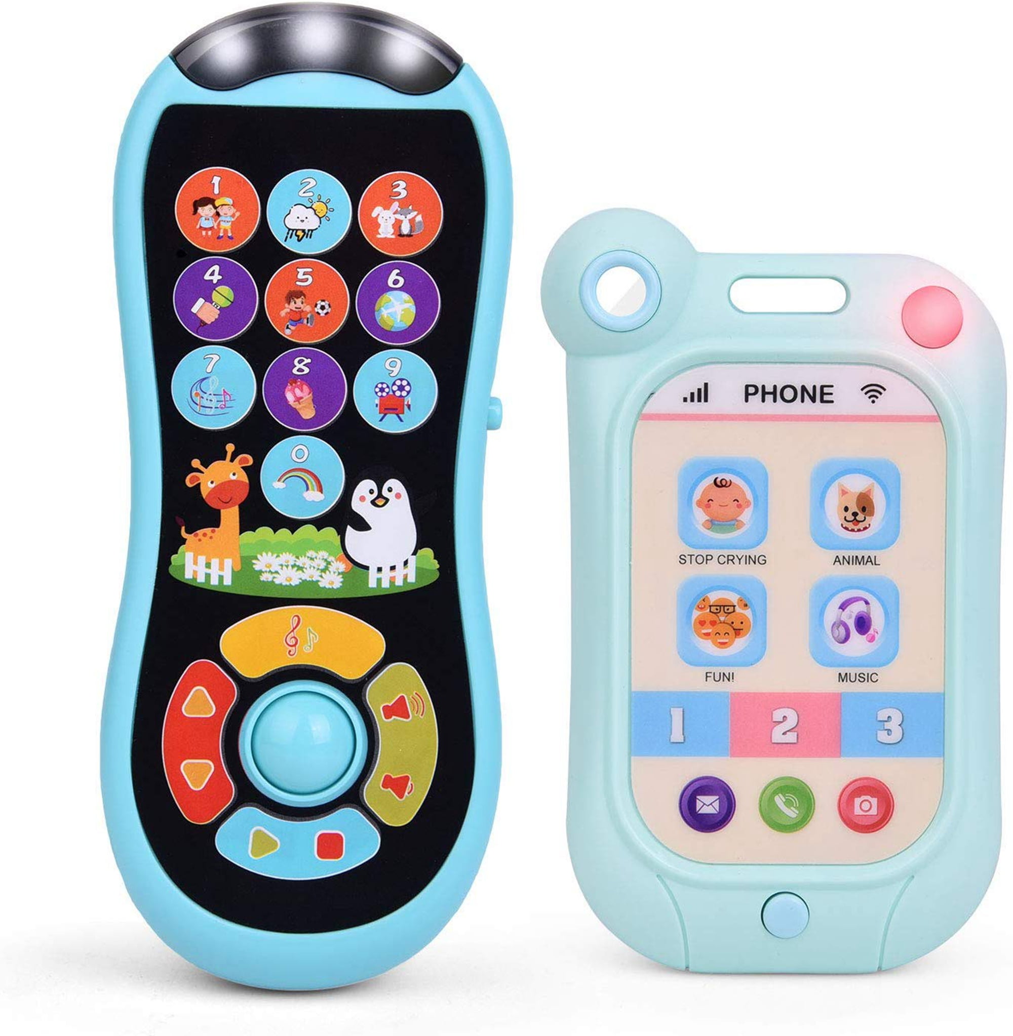 Learning Remote And Phone Toys With Music For Kids Early Development