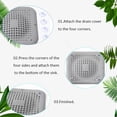 thumbnail image 4 of 2pcs Drain Cover Strainers Hair Catcher - Drain Strainers with Suction Cup Drains, 4 of 5