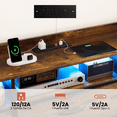 thumbnail image 3 of Comoda Cajonera para Recamara - 9 Cajones De Tela con Parte Superior de Madera y Marco De Acero - Estante Abierto de 2 Niveles - Mueble para TV - Luz Led, 3 of 8