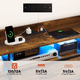 thumbnail image 3 of Comoda Cajonera para Recamara - 9 Cajones De Tela con Parte Superior de Madera y Marco De Acero - Estante Abierto de 2 Niveles - Mueble para TV - Luz Led, 3 of 8