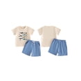 thumbnail image 2 of BemeyourBBs Toddler Baby Boy Duck Hunting Fishing Outfit Infant Baby Boys Summer Clothes Casual Bear Fish Duck Animal Print Short Sleeve T Shirt Tops and Shorts 2 Pcs Set, 2 of 9