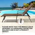 thumbnail image 2 of Crestlive Products Adjustable Steel Chaise Lounge Chair, 5‑Position Recliner with Rust-Resistant Frame (4PCS Brown), 2 of 8