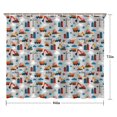 thumbnail image 5 of Cartoon Construction Vehicles Buildings Gray Pattern Shower Curtain 84"x72" ,Bathroom Decorative Shower Curtains Set with 12 Hooks,Modern Waterproof Washable Shower Curtain, 5 of 6