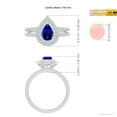 thumbnail image 4 of ANGARA Natural Split Shank Pear Tanzanite and Diamond Double Halo Ring in 14K White Gold for Women (Size-7x5mm) | December Birthstone, Anniversary, Jewelry Gift for Women | Natural Tanzanite Ring, 4 of 9