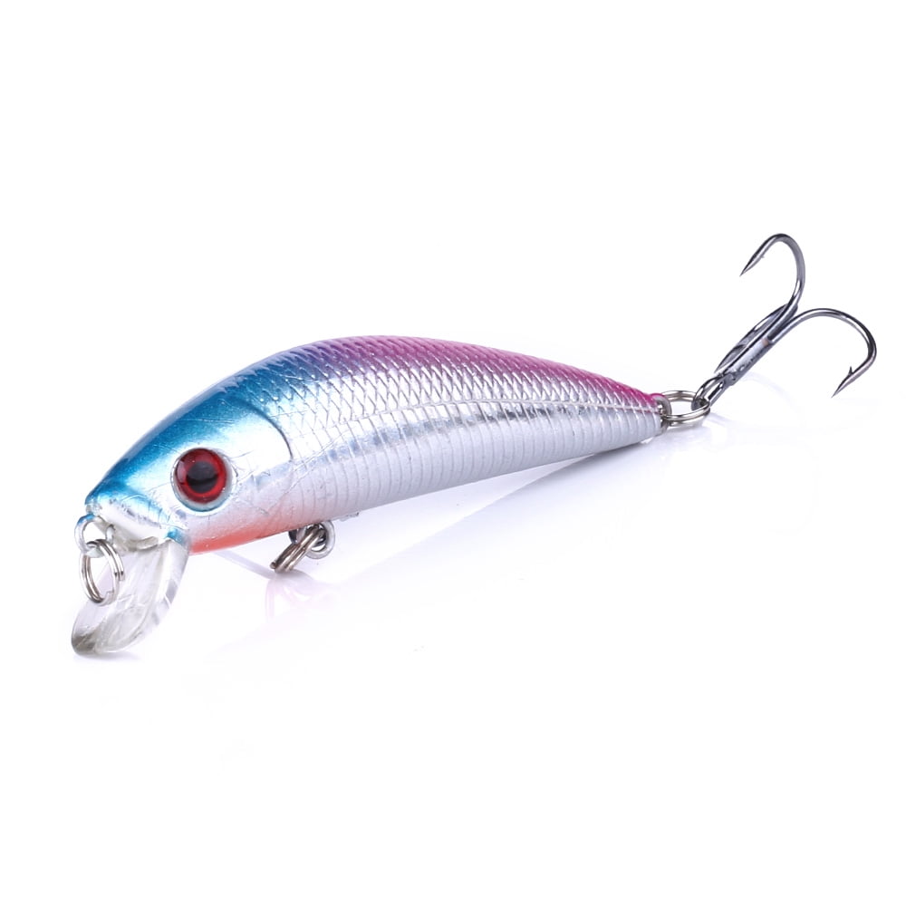 HENGJIA Minnow Fishing Lures Kit with Treble Hooks for Saltwater Freshwater, Lure kit for Trout Bass Salmon Fishing,8PCS