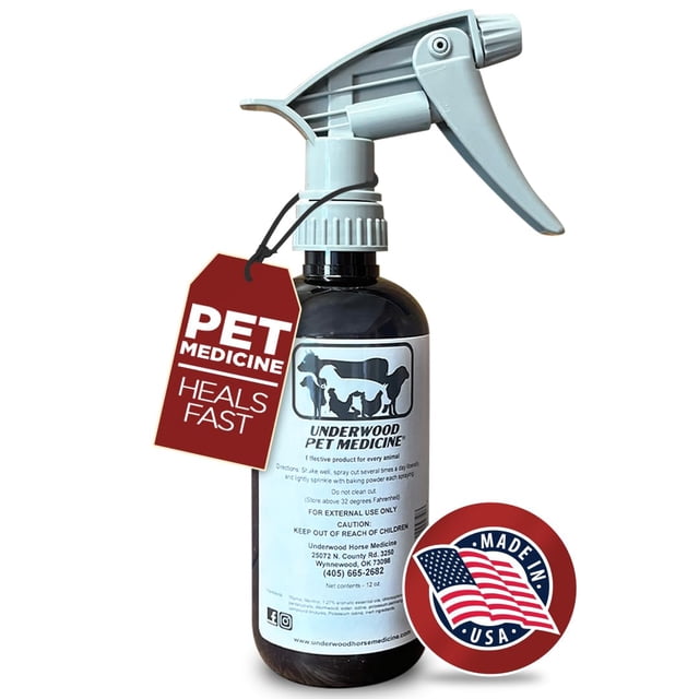 Underwood Horse Medicine Spray para el cuidado de heridas de mascotas 355 ml
