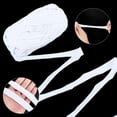 thumbnail image 5 of 30.62 Yards 0.75 Inch White Cloth Yarn Ribbon Fabric Fold Bias Binding Tape Crochet Line Handwoven Hook Wrapped Matt Satin Strip for Sewing Making Clothes Shirts Bags Hats DIY Crafts Supply, 5 of 8