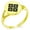 Gold, variant on Stainless Steel Kamei Samurai Crest Minimalist Oval Top Polished Statement Signet Ring