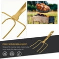 thumbnail image 2 of NIYANGLE Barbecue Fork Golden Long Handle 1Pack 11.4X4.3X0.8In, 2 of 8