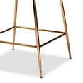 thumbnail image 6 of Baxton Studio Lander Modern Luxe and Glam Navy Blue Velvet Fabric Upholstered and Rose Gold Finished Metal 2-Piece, 6 of 7