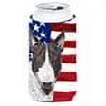 thumbnail image 2 of Carolines Treasures SC9519TBC Bull Terrier Usa American Flag Tall Boy bottle sleeve Hugger, 2 of 2