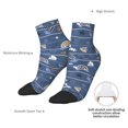 thumbnail image 4 of Goofa Underwater World Animals Pattern Non Slip Socks with Grips for Elderly, Crew Socks Yoga Hospital Socks Cushioned Sole Gripper Socks for Men Women, 4 of 5