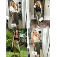 thumbnail image 7 of Zeagoo Women Satin Skirts for Women Silk Midi Length Skirt High Waist Solid Skirts Elegant, 7 of 7