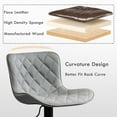 thumbnail image 5 of YOUNIKE Bar Stools Set of 2 Adjustable PU Leather Counter Stools with Diamond Lattice Texture Backrest, Gray, 5 of 10