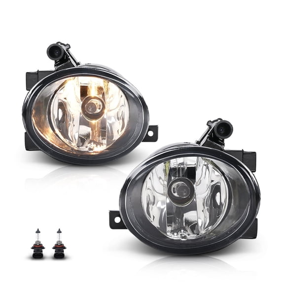 Pair Front Fog Lamp Light With Halogen Bulbs Fit For VW Touareg 2011 2012 2013 2014