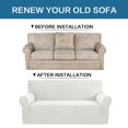 thumbnail image 3 of H.VERSAILTEX 1-Piece Jacquard Spandex Sofa Stretch Slipcover, Ivory, 3 of 7