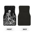 thumbnail image 2 of Naloa Vintage Black white Plant skull Car Foot Mat Set of 4 Pieces - Universal Floor Liner Neoprene Full Set Floor Mats for Cars Trucks SUV, 2 of 7
