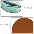 thumbnail image 5 of Whale 6PCS Round Microfiber Leather Coasters, 11x11cm/4.3x4.3in, Drink Coaster Set for Home and Office, Table Coasters, Black Mats for Cups and Glasses, 5 of 6