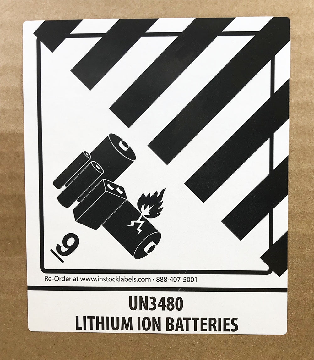UN 3480 Hazardous Material Lithium Ion Batteries Hazard Class 9