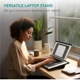thumbnail image 2 of Plateau pour Portable Réglable Plateau de Genoux pour Portable Support de Portable Plateau de Genoux de Bureau avec Coussin Table pour Portable Plateau de Table à Dessin Plateau pour Portable pour Sofa, 2 of 7