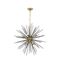 thumbnail image 1 of Living District LD5038D30BK Timber 8 Light Brass & Black Ceiling Pendant, 1 of 2