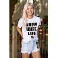 thumbnail image 3 of US Army Wife Life Military Logo Women Plus Size Graphic Tee Tees Brisco Brands 4X, 3 of 5