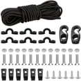thumbnail image 1 of Kit De Montaje De Cubierta De Kayak Juego De Montaje De Cuerda Elástica De 8 Pies Con Cordón De Nylon Elástico Tornillo De Acero Inoxidable Anillos En C Ganchos En J Traje De Almacenamiento Advancent VI009403-01, 1 of 7