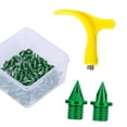 thumbnail image 2 of yotijay 50 Pieces Track Shoe Spikes 5mm Replacement for Outdoor Sports Short Running Green, 2 of 9