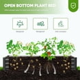 thumbnail image 6 of Slsy Galvanized Raised Garden Bed Kit w/Crop Cage Anti-Bird Netting Mesh Cover, 71" x 35.4" x 59" Large Metal Outdoor Planter Garden Boxes w/ 2 Roll-up Zippered Doors, for Vegetables Herbs Flowers, 6 of 9