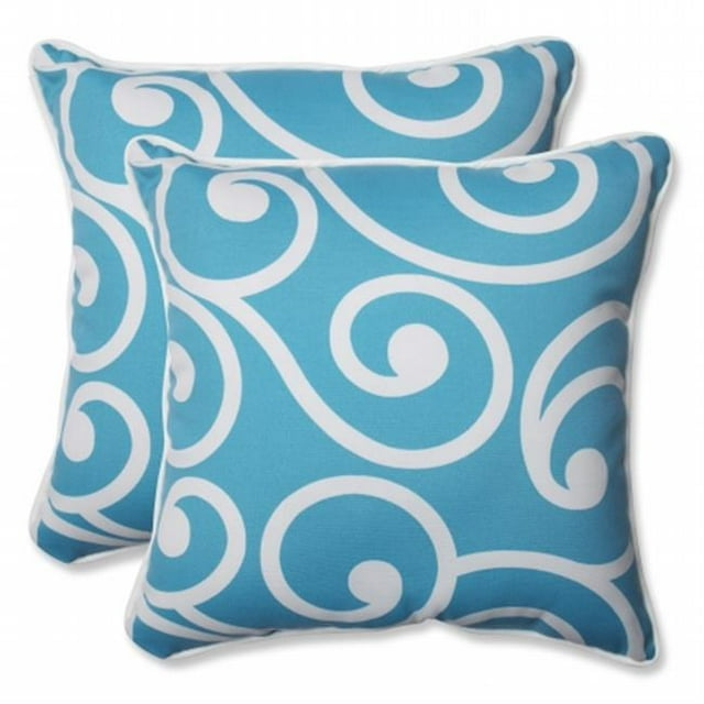 Pillow Perfect 564180 Meilleur Coussin Turquoise 18.5 Po. - Ensemble de 2