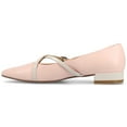 thumbnail image 2 of Journee Womens Camby Crisscross Strap Pointed Toe Dress Flat, Widths Available, 2 of 9