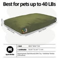 thumbnail image 7 of Sypots 30 Inch Canvas Indestructible Outdoor Dog Bed for Medium Dogs, Chew Proof Dog Bed with Waterproof Washable Removable Cover, Indoor Patio Pet Pad for Crate, green, 7 of 7
