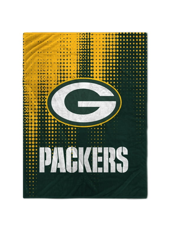 Green Bay Packers 60'' x 80'' Half Tone Drip Flannel Fleece Blanket