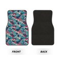 thumbnail image 2 of Pofeuu Fish In The Wave Print Car Foot Mat Set of 4 Pieces - All-Weather Full Set Floor Mats for Cars Trucks SUVs, 2 of 7