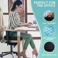thumbnail image 4 of Node Gel-Enhanced Memory Foam Seat Cushion, Black Velour Ergonomic Orthopedic Comfort Pad, Ideal Pillow for Office Desk Chair, Wheelchair, Car & Truck, 4 of 7