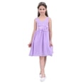 thumbnail image 4 of renvena Girls Toddler Kids Flower Chiffon Pleated Bridesmaid Wedding Pageant Party Dress Lavender 12, 4 of 7