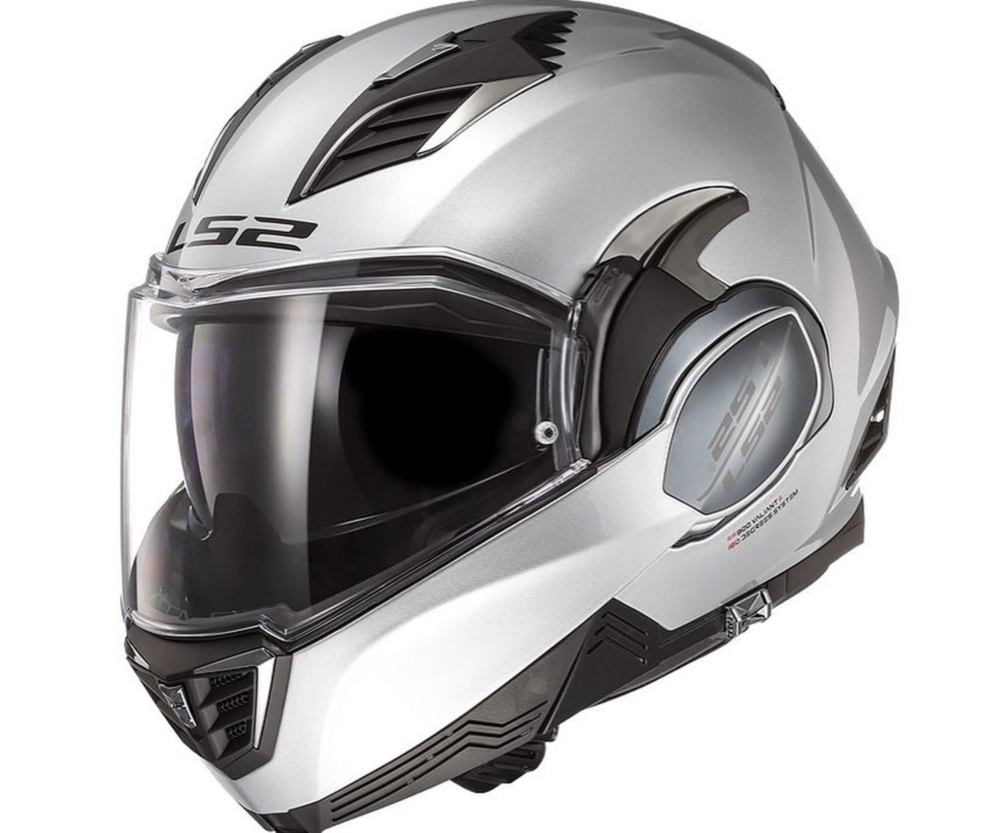 LS2 Valiant II Solid Modular Motorcycle Helmet Silver - Walmart.com