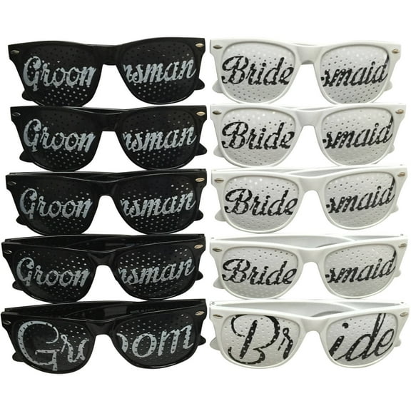 Bridal Party Wedding Party Sunglasses, Set of 10