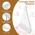 thumbnail image 4 of Soporte de estante XCF Triangular Oculto 6.5 Pulgadas Paquete de 4 Blanco, 4 of 4