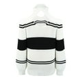 thumbnail image 7 of Womens Fall Fashion 2022! QLEICOM Sweaters for Women, Women's Round- Neck Stripe Splicing Recreational Pullover Knitting Sweater Long Sleeve Tops On Clearance, 7 of 7