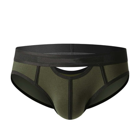 Men s Boxer Briefs Underwear Cool Thongs for Teen Boys Athletic Brief Briefs for Men Underwear Large Men Panties Stretchy Design Brief Mens Deliver Tomorrow Men s Low Army Green M