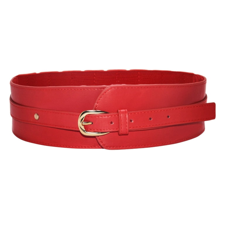CBGELRT Wide Leather Belts for Women Plus Size Elastic