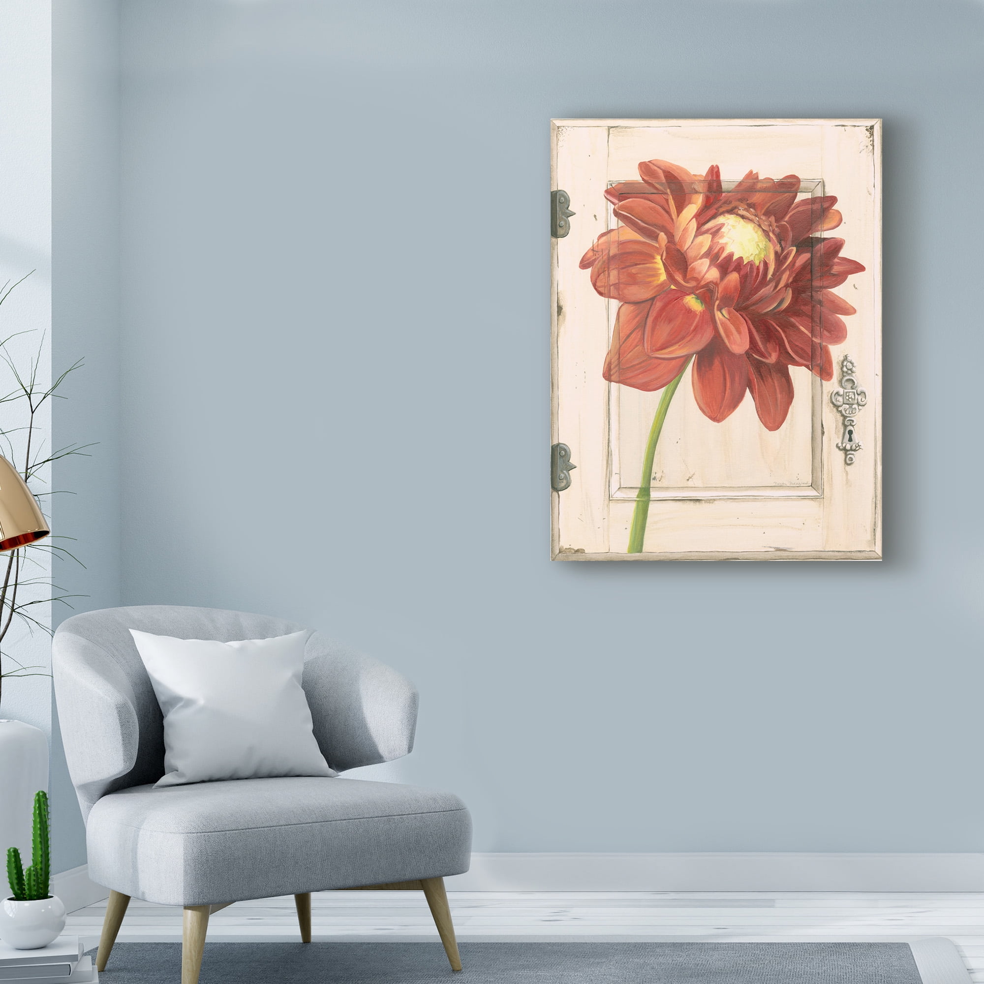 Trademark Fine Art 'Dahlia Door' Canvas Art by Megan Meagher