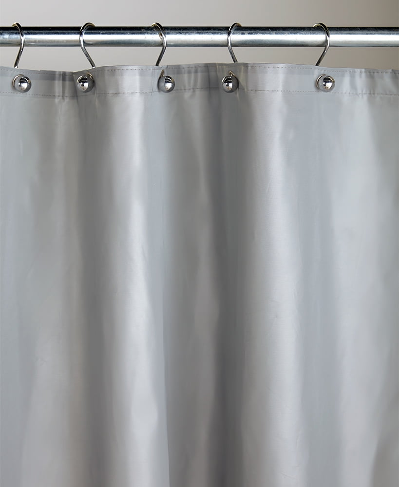 Weighted Shower Curtain Liners with Grommets (Silver)