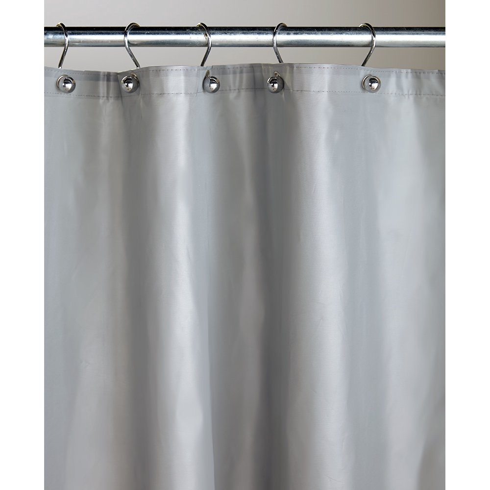 Weighted Shower Curtain Liners with Grommets (Silver)