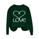 thumbnail image 4 of RKSTN Valentine Gifts Women's Valentine's Day Sweatshirts Plus Size Crewneck Heart Graphic Print Hoodless Sweatshirt Womens Casual Oversized Round Neck Loose Comfy Sweatshirt Fall Spring Clothes, 4 of 6