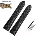 thumbnail image 3 of Correa de reloj negra marrón azul para Cartier Correa de piel de cocodrilo Tanque de piel auténtica Solo key London Calibo Pulsera para hombre 20 22 23 24 25, 3 of 5