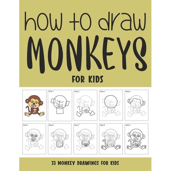 How to Draw Monkeys for Kids, (Paperback)