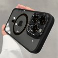 thumbnail image 1 of Luxury Magnetic Metal Lens Bumper Protection Case For iPhone 15 14 13 12 11 Pro Max Plus Wireless Charge Hard Back Clear Cover, 1 of 7