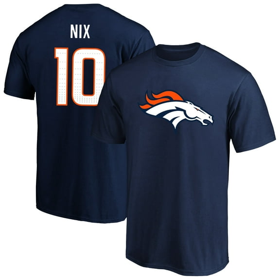 Men's Fanatics Bo Nix Navy Denver Broncos Big & Tall Player Name & Number T-Shirt